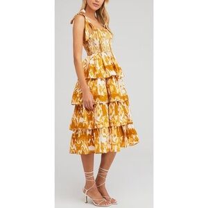 Cleobella Midi Dress Shae Ruffle Tiered
100% Cotton Yellow Print